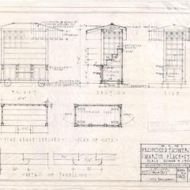 Plan - Proposed Flower Stands, Martin Place Sydney, 1933