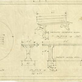 Plan - Belmore Park - Plans of seats and tables, 1935