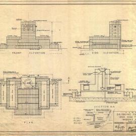 Plan - Moore Park drinking fountain & dog trough, 1941
