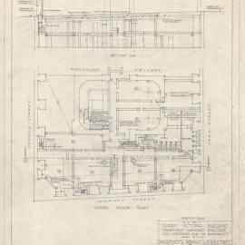 Plan - Queen Victoria Building Air Raid Shelter, George and York Streets Sydney, 1942