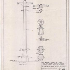 Plan - Archibald Memorial Lamp Standards, Hyde Park Sydney, no date