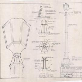 Plan - Archibald Fountain light fittings, Hyde Park Sydney, no date