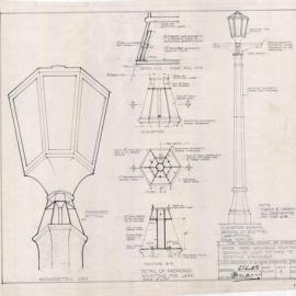 Plan - Archibald Fountain light fittings, Hyde Park Sydney, no date