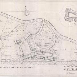 Plan - Proposed layout of playground and playground building, Devonshire Street Rehousing