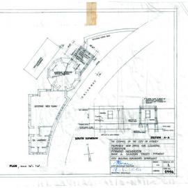 Plan - Pyrmont Incinerator, Bank and Saunders Streets Pyrmont, office for cleansing supervisor, 1964