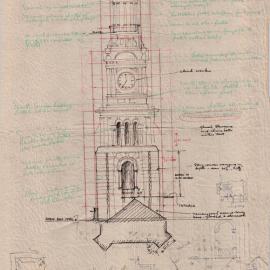 plan - Town Hall Clock Tower, 1968