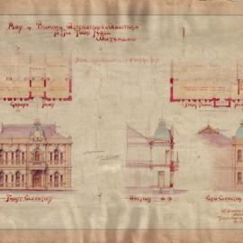 Plan - Proposed alterations and additions, Waterloo Town Hall, 1909