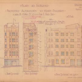Plan - Alterations to existing building, Manns Buildings, 106B King Street Sydney, 1929