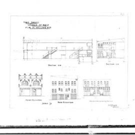 Plan - George Street West Sydney, Two Shops, H. Hillier Esq., 1910