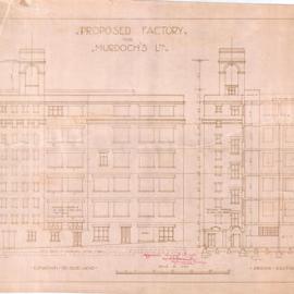 Plan - Proposed factory for Murdoch's Ltd, Reservoir and Mary Streets Surry Hills, 1921