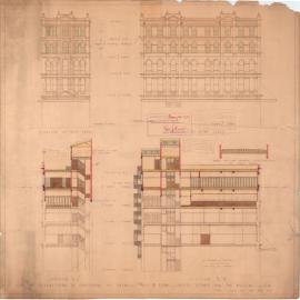 Plan - Alterations to existing building, Millions Club, 122 Pitt Street and Rowe Street Sydney, 1929