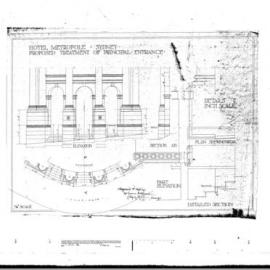 Plan - Entrance to Hotel Metropole, 8-18 Bent Street Sydney, 1917