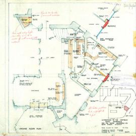 Plan - Alterations to existing building, 8-18 Bent Street Sydney, Hotel Metropole, 1964
