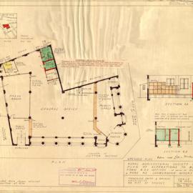 Plan - Alterations for offices, Royal Agricultural Society (RAS) Showground, Moore Park, 1948