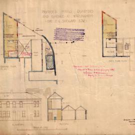 Elizabeth Bay Rd (Warlingham) Men's quarters & garage. F.G. Sargood