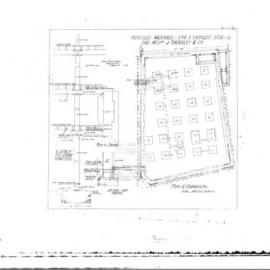 Plan - Kent St and Bathurst Street, warehouse, 1913