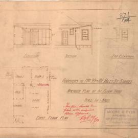 Plan - Additions to existing building, 99-101 Riley Street Darlinghurst, 1924
