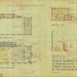 Plan - Genesian Theatre, 420 Kent Street Sydney, 1953