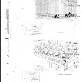 Plan - Christmas awnings for David Jones, 86-108 Castlereagh Street Sydney, 1992