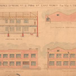 Plan - New building, 53-59 Dowling Street Woolloomooloo, 1924