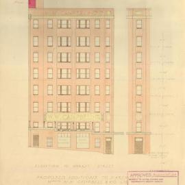 Plan - 392-394 Kent Street and Market Street Sydney, 1934