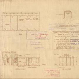 Plan - Stable hands' sleeping quarters, Royal Agricultural Society (RAS) Showground, Moore Park, 1930