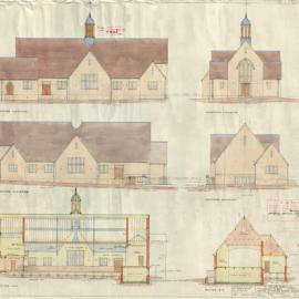 Plan - St Phillips Hall, Clarence Street Sydney, 1939