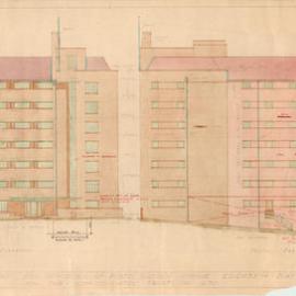 Plan - New building, corner 2 Roslyn Avenue and Barncleuth Square Elizabeth Bay, 1937