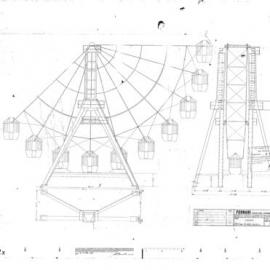 Plan - Footings for Skymaster Wheel, Royal Agricultural Society (RAS) Showground, Park Road Moore Park, 1986 