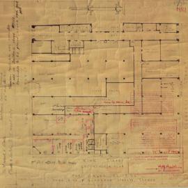 Plan - Partitions and strong room, Grace Building, York Street Sydney, 1942