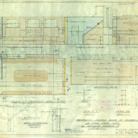 Plan - Partitions in basement, 119-123 York Street Sydney, 1953
