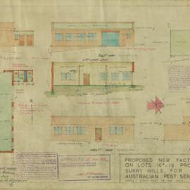 Plan - New building, 16A -19 Prospect Street Surry Hills, 1947