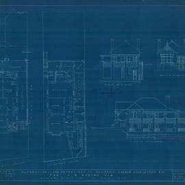 Plan - Alterations to existing building, Janbar, Clement Street Rushcutters Bay, 1920