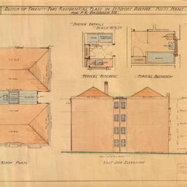 Plan - Block of Twenty Two Residential Flats in St Neots Avenue Potts Point for F.R. Brooker Esq., 1938