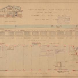Plan - Additions to existing building, Lustre Hosiery Mills, Boundary Street Rushcutters Bay, 1929