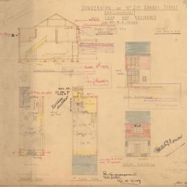 Plan - Alterations to existing premises, 219 Forbes Street Darlinghurst, 1929