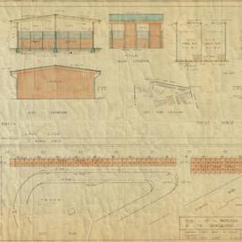 Plan - New horse stalls, Royal Agricultural Society (RAS) Showground, Moore Park, 1950