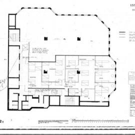 Spring St (1-5) Sydney. F and G House. Erect partitions 6th floor.