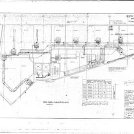 George St (724/728) Sydney.  Fitout shopfront, partitions, ceiling, concrete vault, ground & 1st floors.  Peddle Thorp & Walker.