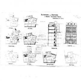 Plan - Additions to existing building, Aarons Exchange Hotel, 1 Gresham Street Sydney, 1909