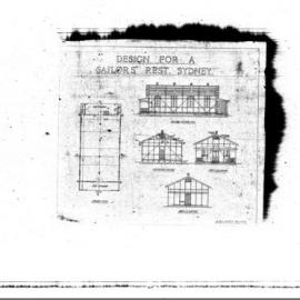 Plan - Design for a Sailor's Rest in Hickson Road Millers Point, 1919 