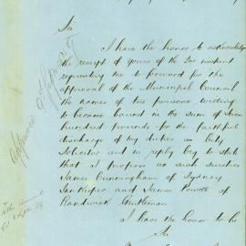 Memorandum: R Diver Jnr, City Solicitor, providing names of sureties for £700 for discharge of his 