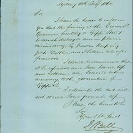 Memorandum: Edward Bell, City Engineer to Town Clerk. Informing of the disrepair of the fence at the 