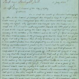 Letter - Placement of lamp at east end of Darlinghurst Gaol wall, 1862
