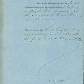 Memorandum: A worksheet from the City Engineer for laying a pipe crossing at junction of Way Terrace and 