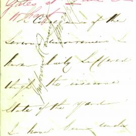 Letter: E C Blaxland. Seeking payment for erection of gates at weigh bridge at Lime Street Wharf. 