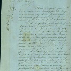 Letter: Thomas Barker. Overcharge of water rate.