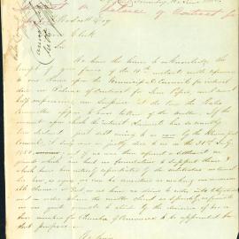 Letter: PN Russell & Co, Sydney Foundry. Regarding interest due on balance of contract for Pipes.