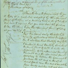 Letter -  Request extension of Cleveland Street to Newtown, 1860