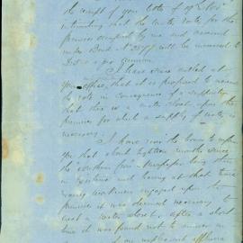 Letter: Frederick Smith, 3 Queens Place, to TC. Received water rate assessment No 3877 for £5/0/0 